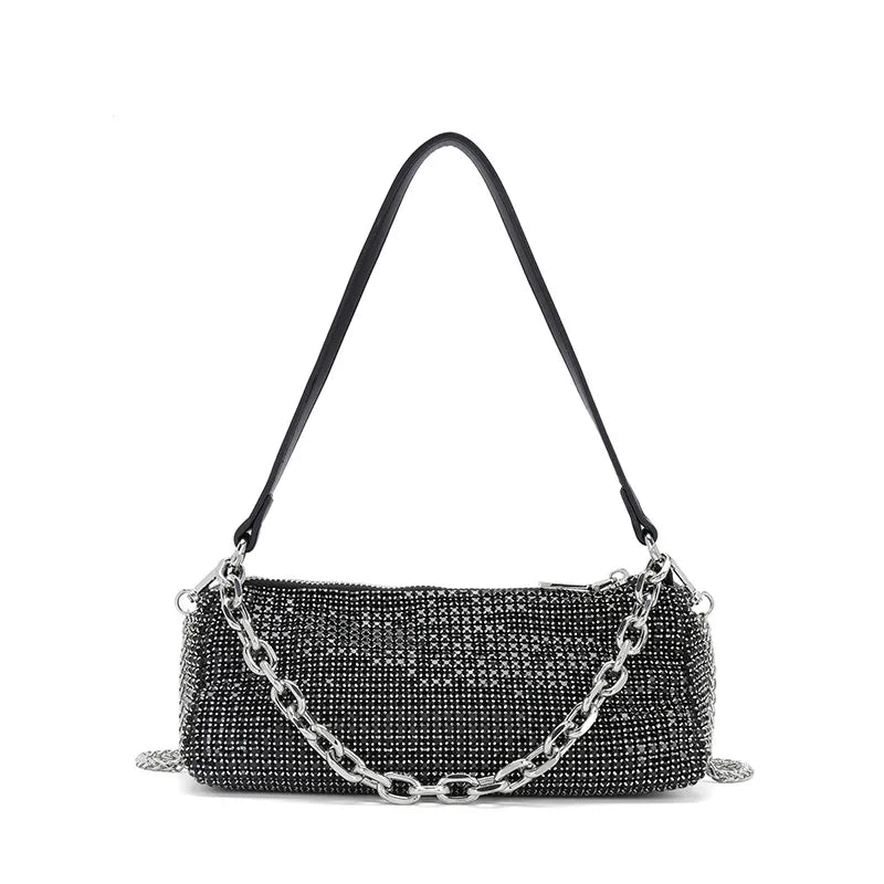 Rhinestone chain bag Internet celebrity fashion portable small square bag shoulder messenger women's bag handbag