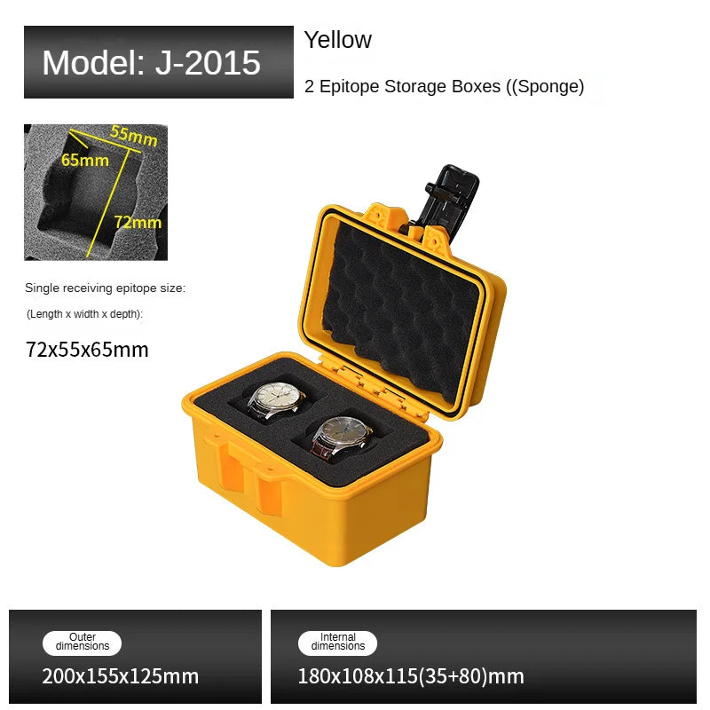 2/6/8/16/20 Slot Plastic Watch Box Safety Equipment Case Portable Tool Box Impact Resistant Case With Foam For Watches Storage