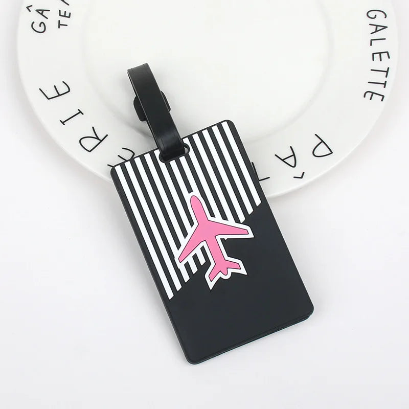 Luggage Tags Travel Suitcases Tag Cartoon Cute Luggage Tag Silicone Creative Id Name Labels Travel Tags Travel Accessories