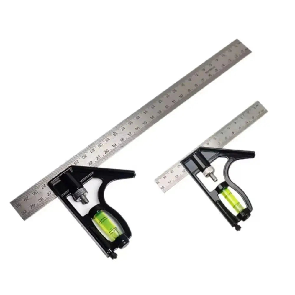 Stainless Steel Angle Square Measuring Tools Durable Adjustable Spirit Level 45/90 Degree Angle Precise Angle Ruler Woodworking