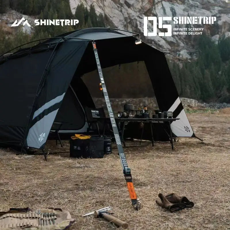 SHINETRIP Multi-Functional Tactical Guy Rope Strap 4M Adjustable Bold Windproof Tent Canopy Strap for Outdoor Camping Hiking