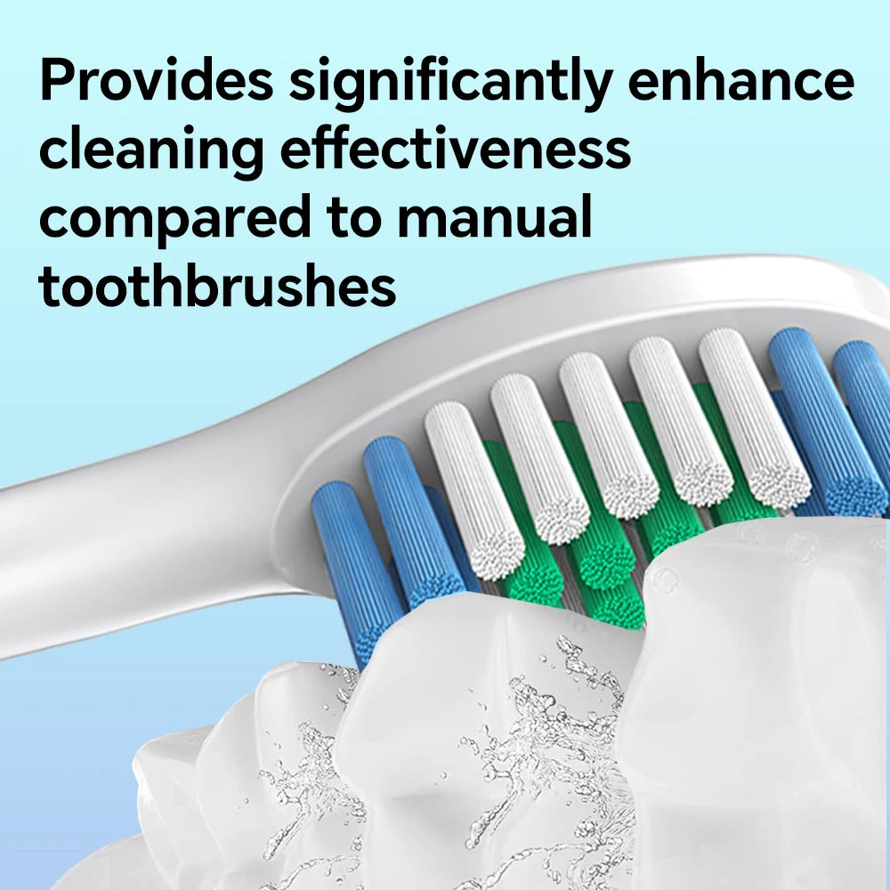 Toothbrush Travel Box & 4pcs Medium Soft Bristles Replacement Brush Heads Compatible with Philips Sonicare Electric Toothbrushes