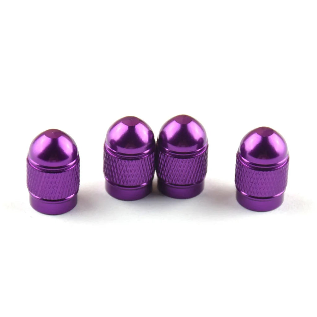 4Pcs Colorful Bullet Aluminum Alloy Car Tire Valve Cap Modified Car Valve Cap Dust Cap Waterproof Tapones De Valvula