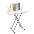 Triangular Stable Structure Foldable Lift Table, Backyard Party Beach Fishing Use, Lightweight Anti-slip Feet Rounded Corner Collapsible Table for Outdoor Enthusiasts