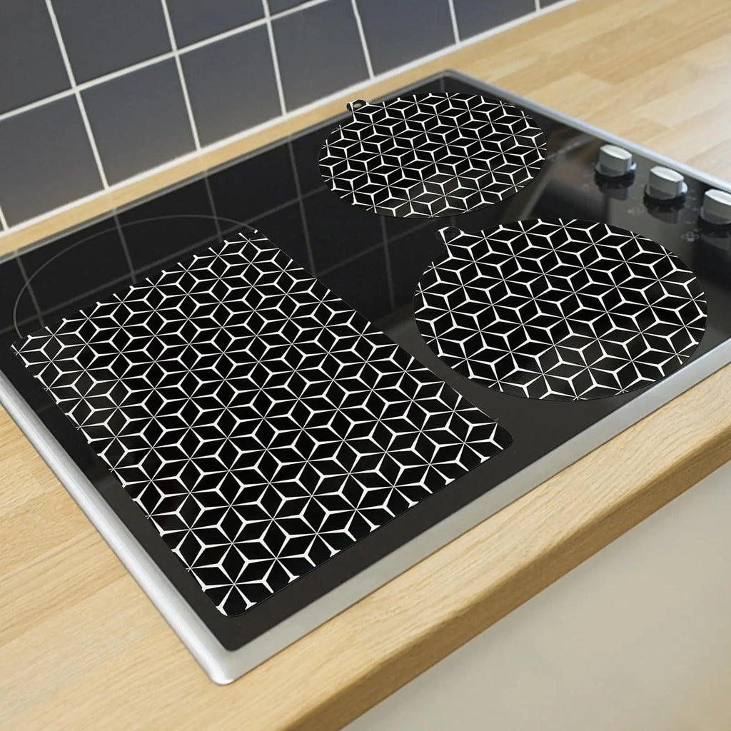 Induction Cooktop Protector Mat - Glass Fiber Silicone Pad Thermal Conductive And Oil Resistant Pad Electric Stove Burner