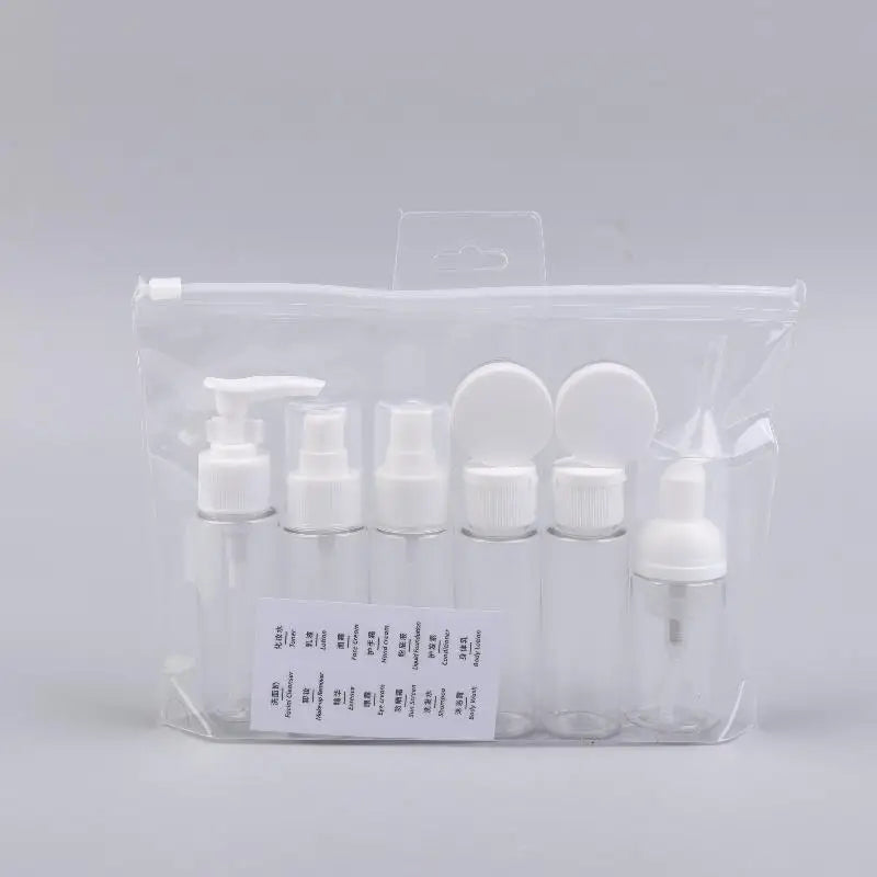 11pcs/Set Travel Bottle Set Refillable Bottle Soft PET Lotion Shampoo Container Squeeze Tube Empty Bottle