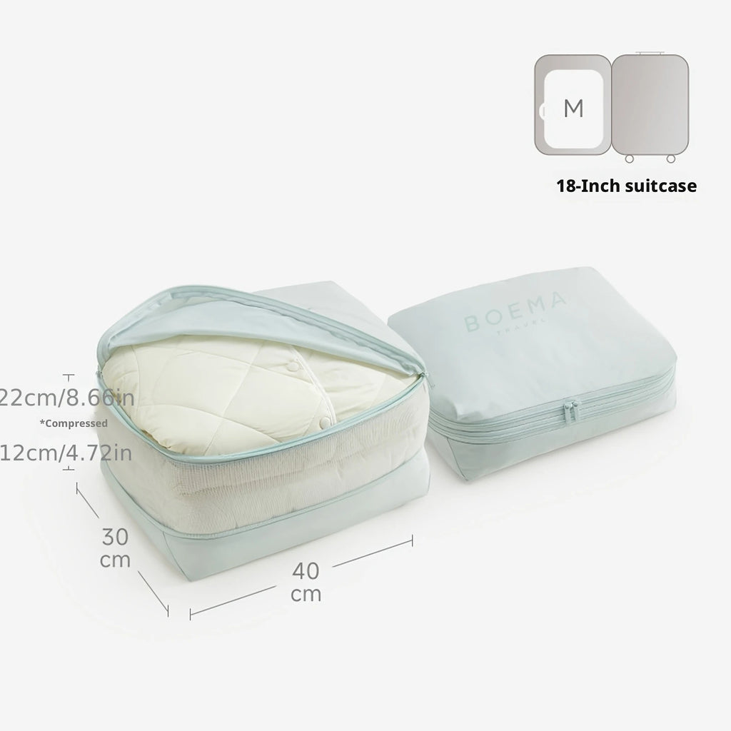 Travel Essentials Compression Clothes Packing Cube,Mesh Visible Luggage Storage Organizer Bag for 18 Inch Carry On Suitcase Trip
