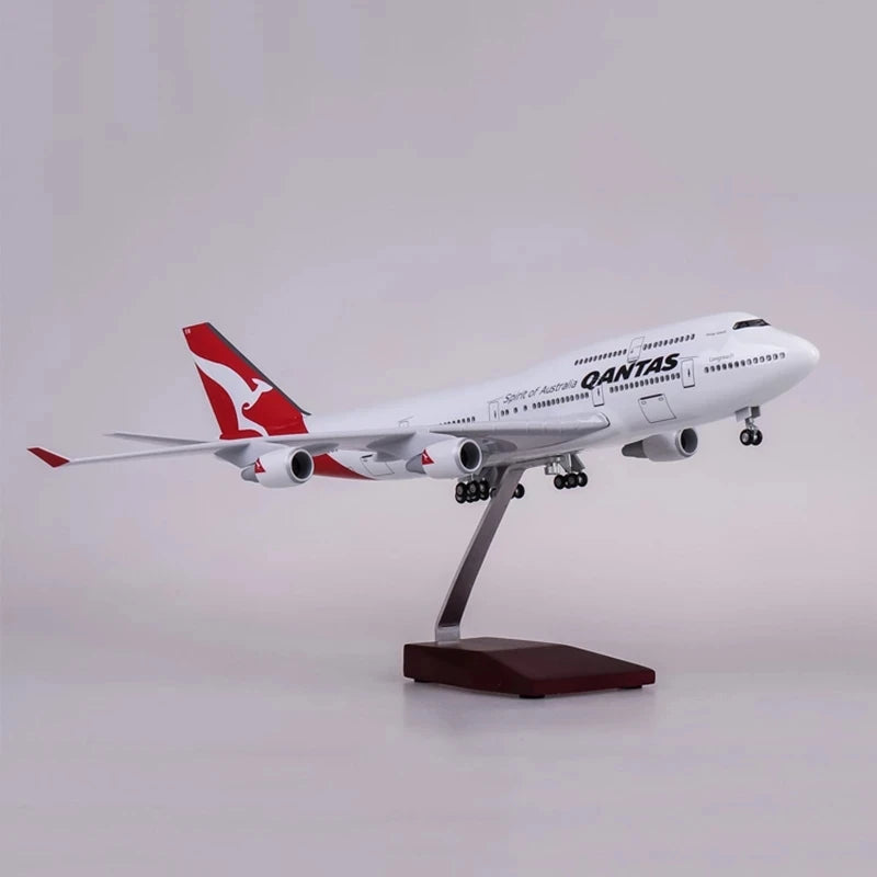 1:85 Scale 47CM Die-Cast Resin B787/B747/A380/B737 Airbus Australian Airlines Qantas Series Aircraft Model Toy With Lights and W