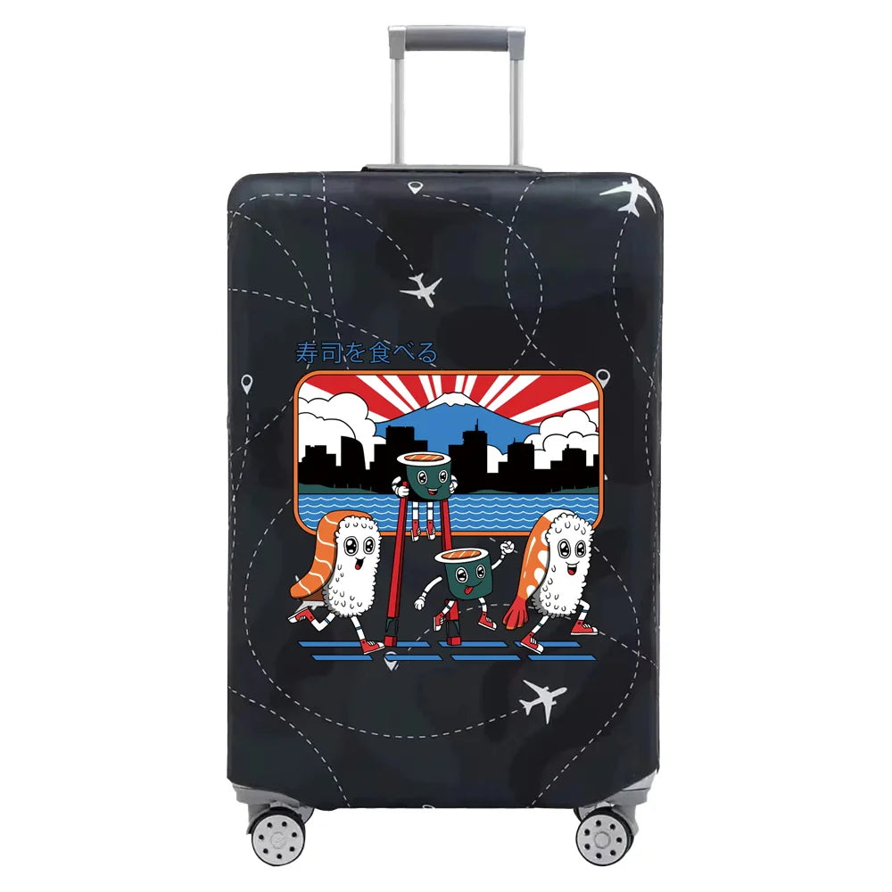Baggage Covers Travel Luggage Protective Cover Stretch Dust Suitcase Covers Cartoon Print Series for18-32inch Travel Accessories
