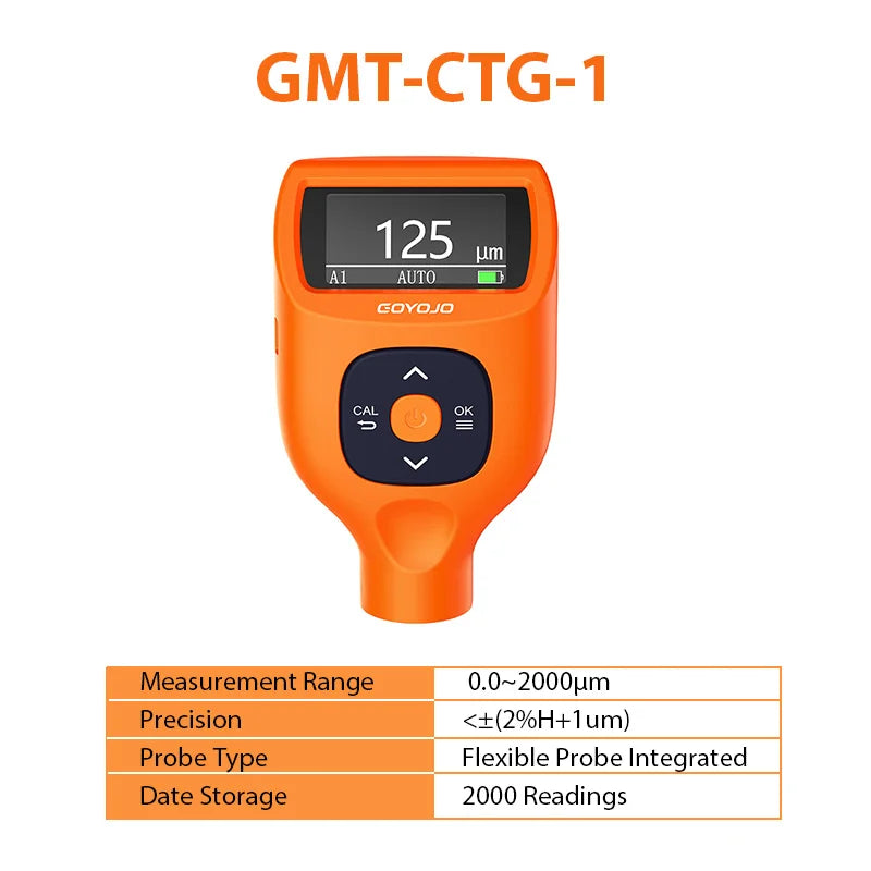 CTG-1 CTG-2 CTG-3 Car Paint Thickness Gauge 0-2000μm 0-79mils High Precision Coating Meter for Fe Al Zn Autoe Layer Detection