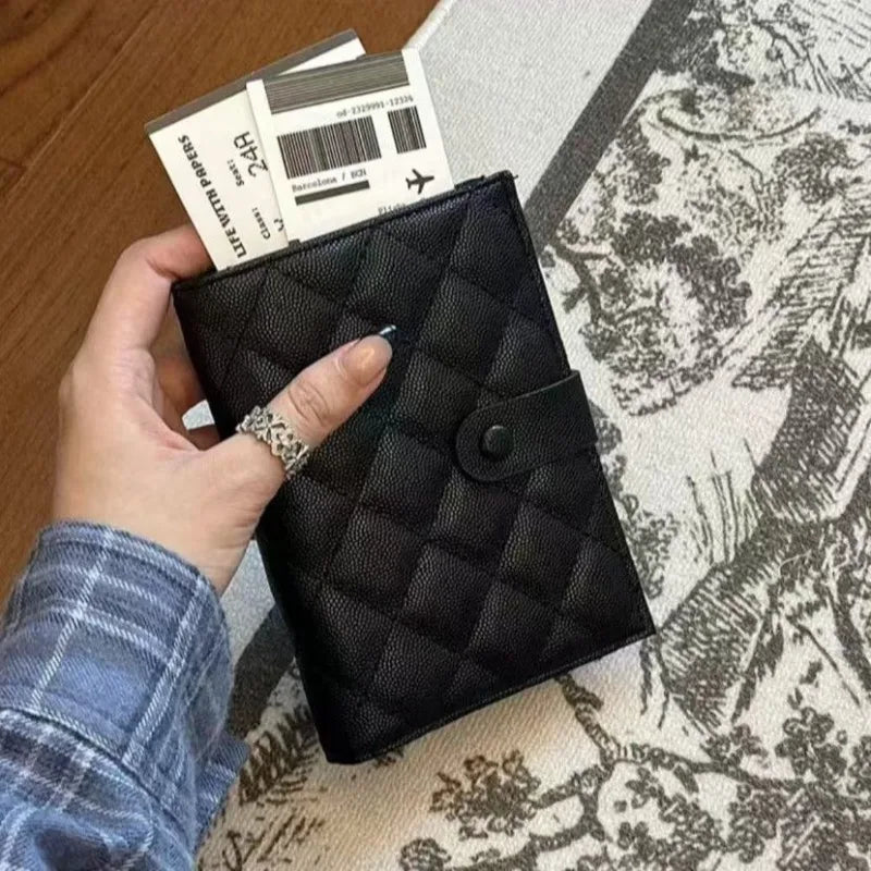 Multi-functional Travel Credit Card Wallet Cute Passport Book for Women Hasp Passport Cover Leather Passport Holder Covers Case