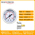 MAIRUIKESI Glycerin filling water gas Pressure Gauge 50mm Accuracy 2.5% Back Connection Vacuum Mamometer For Boiler Coffee Maker