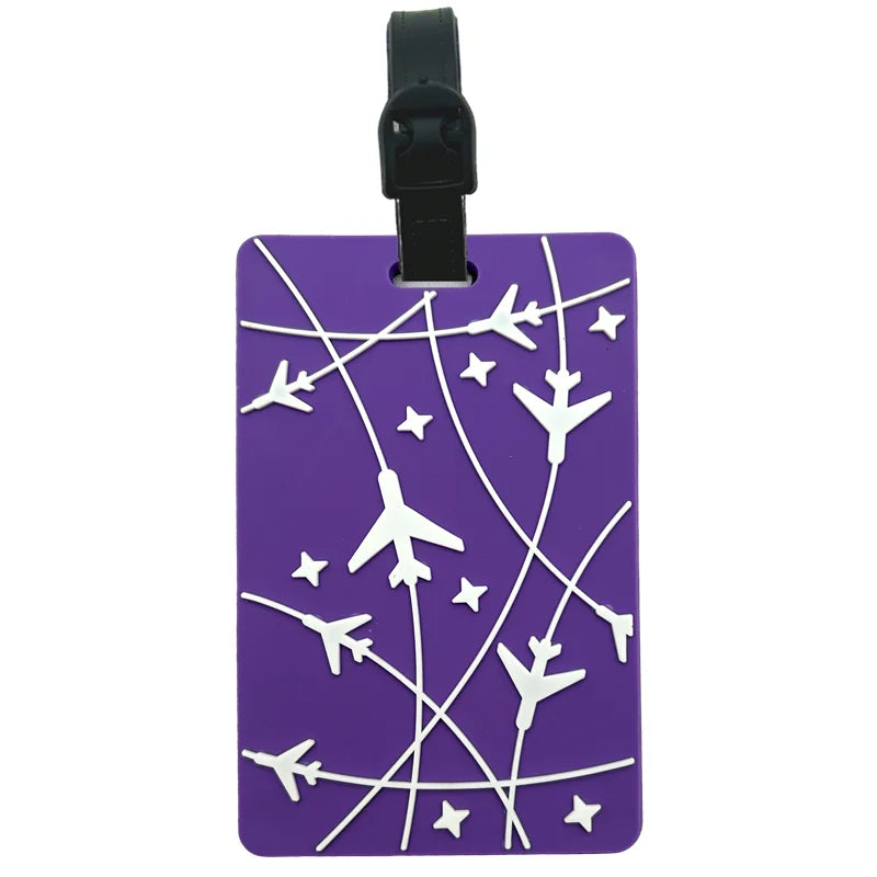 New Letter & Airplane Shaped PVC Luggage Tag – Name ID Baggage Identifier, Compact Travel Accessory