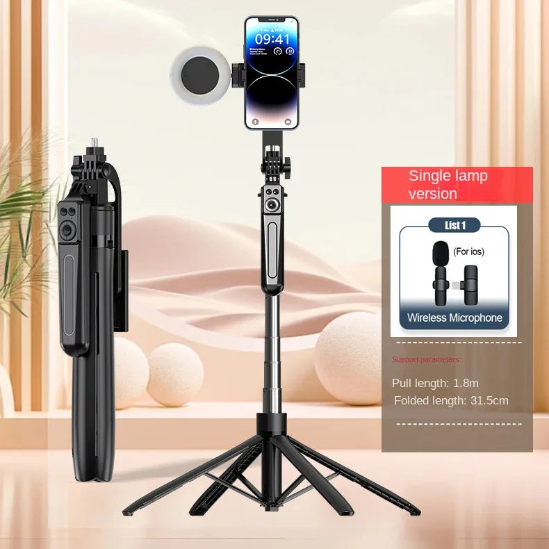 FANGTUOSI New 180cm Wireless Selfie Stick Brackets with Phone Holder Tripod for Smartphone Camera Stand With Bluetooth Shutter