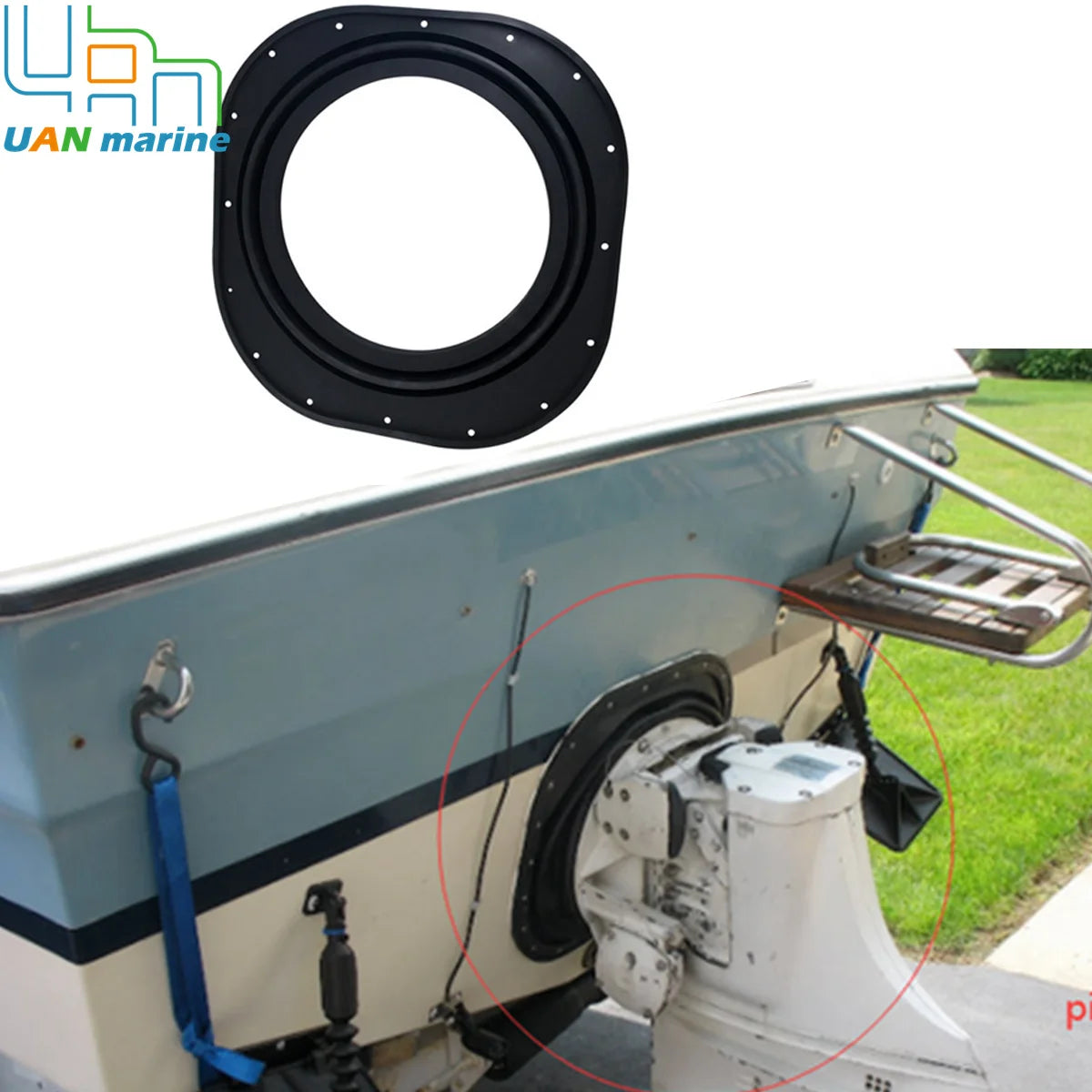 Seal Transom Boot 16 Hole Rubber Boot Or Bellow Seal  For OMC Stringer 1967-1977  Replaces 313080 18-2767