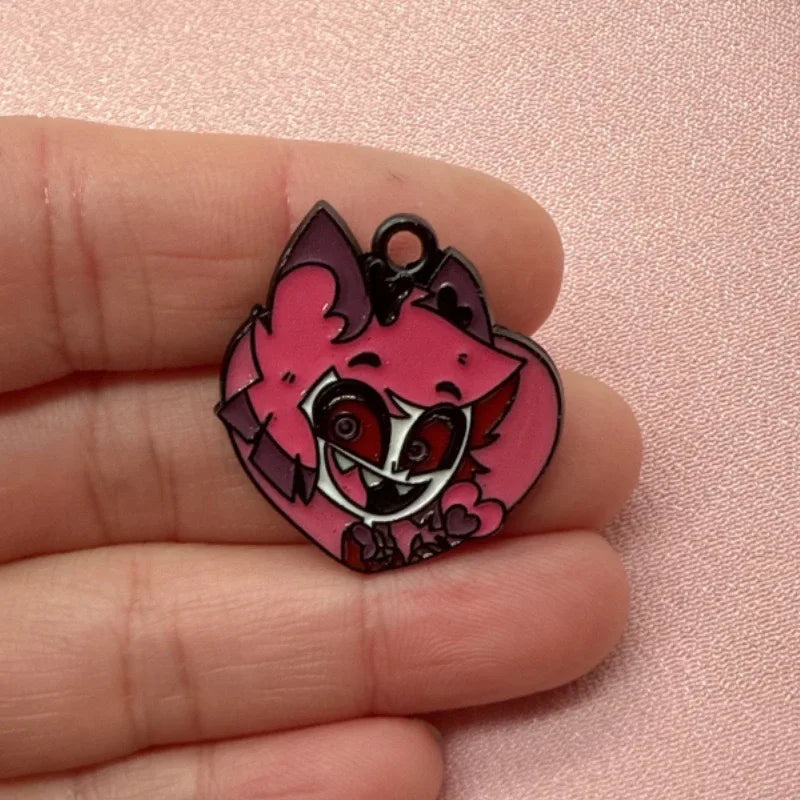 11pcs Cartoon Anime Pendant Alloy Drip Oil DIY Bag Phone Chain Pendant Bracelet Necklace Accessories