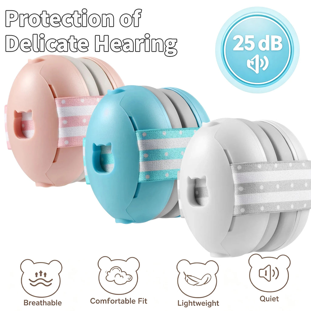 YHKEMA 0-3Years Old Child Baby Ear 25dB Defenders Children Muffs Noise Reduction Earmuffs Protectors Noise Reduce Headphones