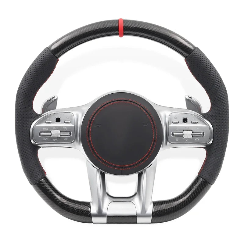 Carbon Fiber Steering Wheel for Mercedes Benz AMG GLE W167 C63 W205 E300 E220 W213 CLS W218 W222 S500 W204 C300 W212 E250 GLC 43