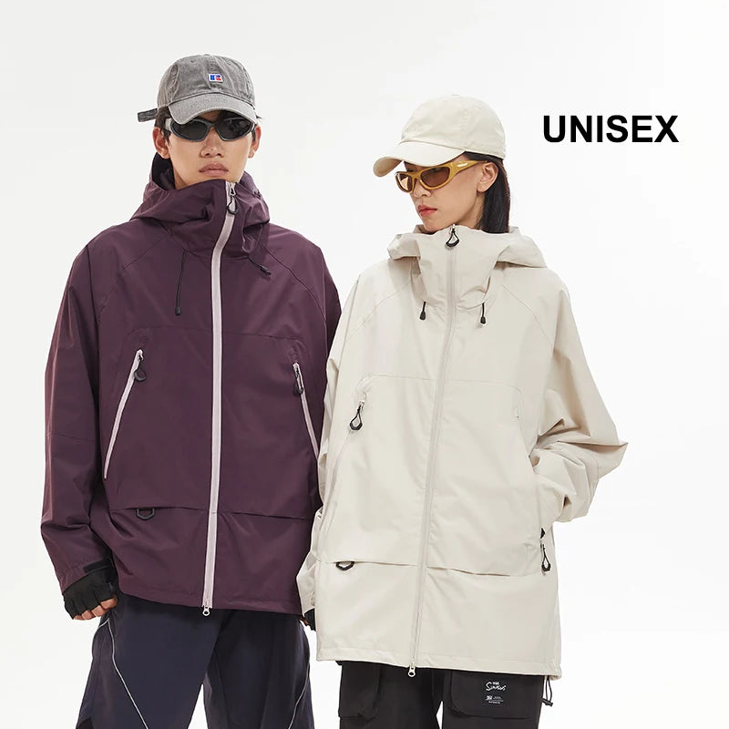 CHRLCK Men's Waterproof Hiking Jackets Spring Autumn Windproof Camping Windbreaker Women Fishing Trekking Running Jacket Unisex