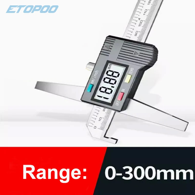 150/200/300 MM Digital Single Hook Depth Gauge Metal Digital Electric Depth Gauge Digital Vernier Caliper