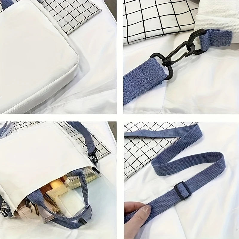 "Life Is Better When I'm Knitting" Crossbody Tote Bags, Suitable for Commuting and Daily Use,Gift for Knitting Enthusiasts