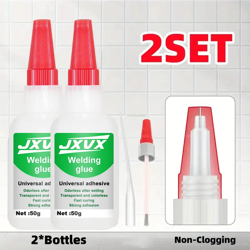 JXVX 50g Super Welding High Strength Oily Glue All-Purpose Liquid Glue extra strong Glue Tool 20g - Fast Drying Clear CA Glue.