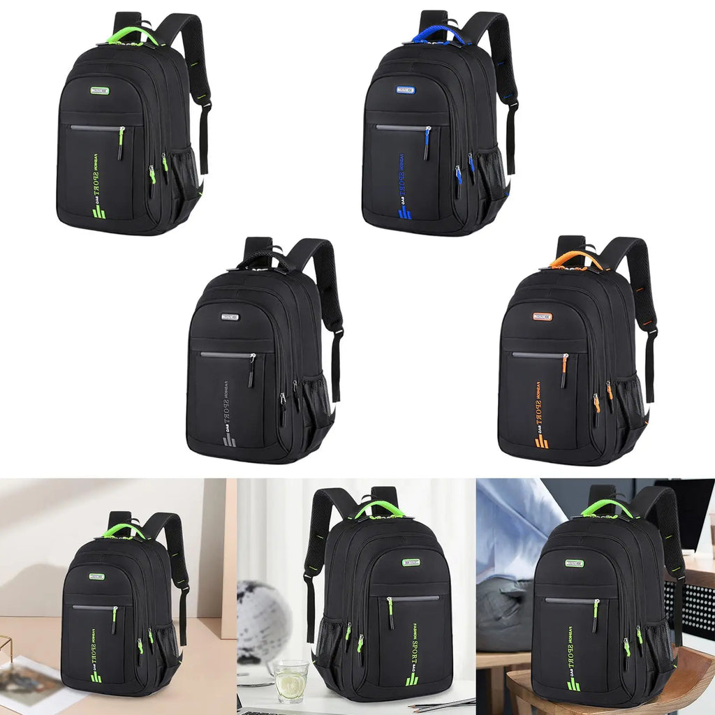 Laptop Backpack Nylon Lightweight Multifunctional Waterproof Rucksack for Overnight Travel Outdoor Sports Weekender Hiking