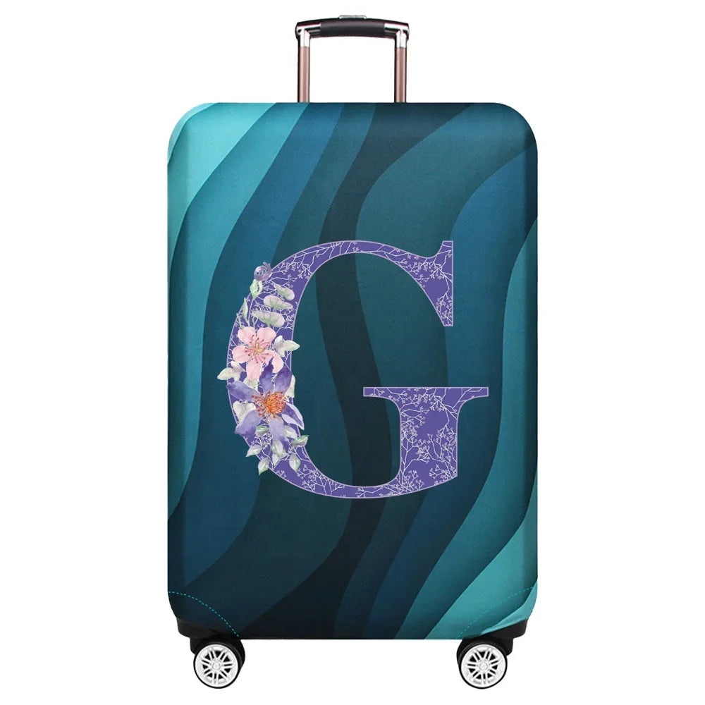 Luggage Covers 18-32inch Protector Travel Luggage Suitcase Protective Cover Stretch Dust Covers Print Purple Flower Series