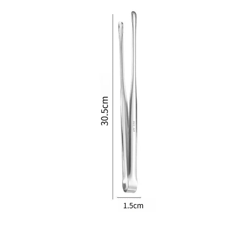 304 Stainless Steel Grill Tongs Food Clip BBQ Steak Clip Bread Tong Cooking Utensils Party Non-Slip Kitchen Gadgets Accessories