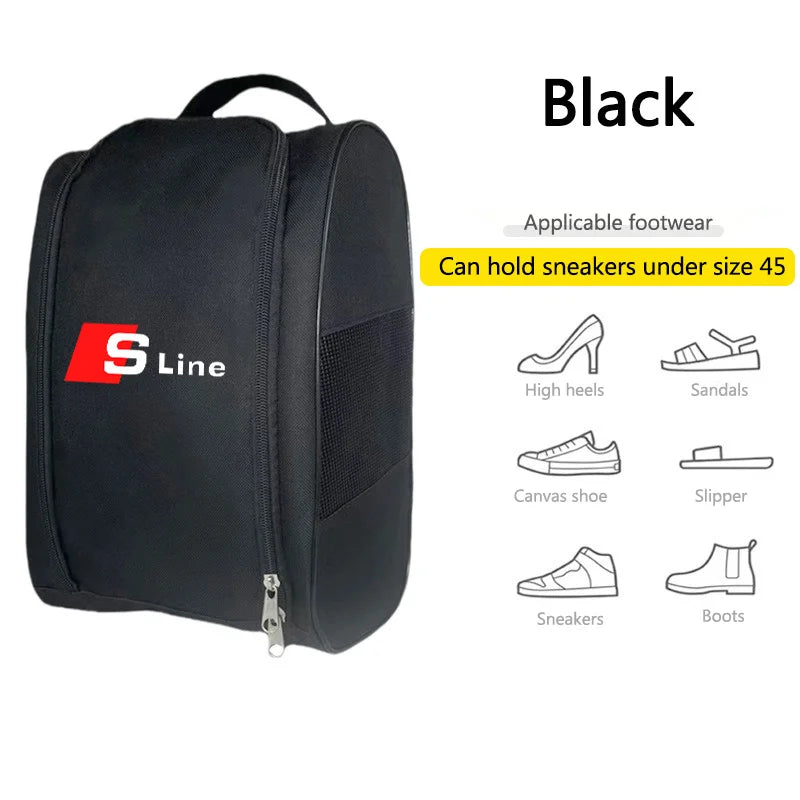 Car Emblem Sneaker Storage Bag Travel Outing Shoe Storage Tool For Audi Quattro SLine TT A3 A4 A6 A5 Q5 A1 Q7 Q3 A8 Q2 A7 RS7 RS