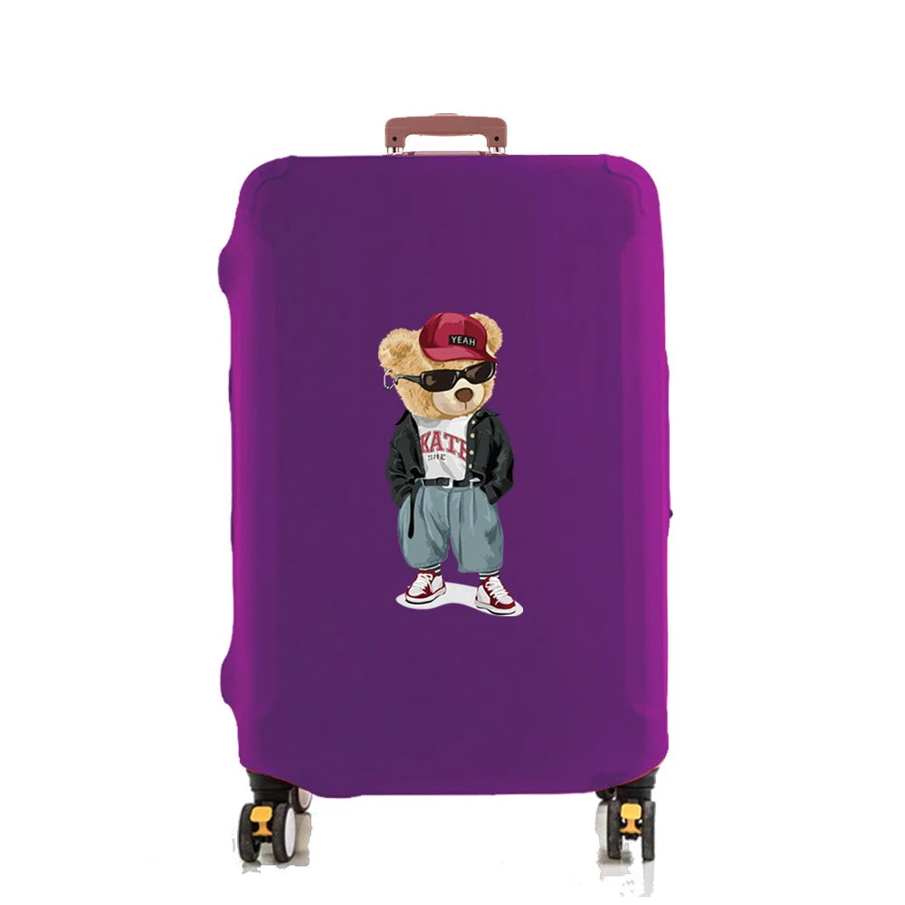Luggage Cover Suitcase Protector Thicken Elasticity Dust Covered Anti-scratch Protective Case 18-32 Inch Trolley Set Jacket Bear