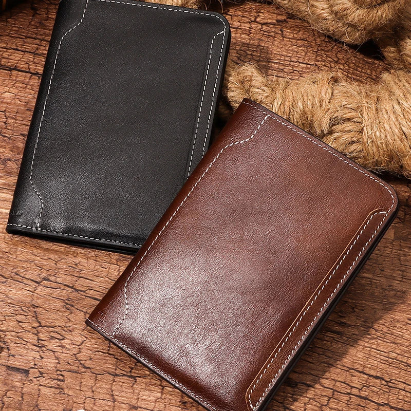 Genuine Leather Passport Holder Cover Wallet - RFID Blocking Travel Essentials for Men & Women, Credit Card Holder, Internationa
