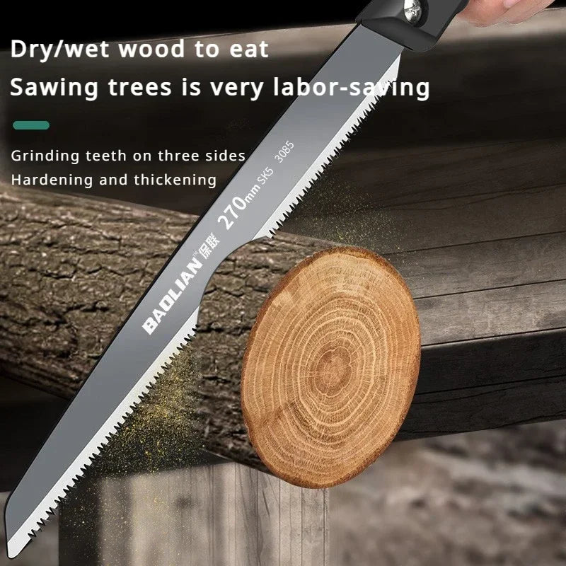 Ergonomic Folding Hand Saw for Outdoor Camping Backpacking Hiking - No-Slip Handle Wood Branch Cutting Tree Trimming Tool