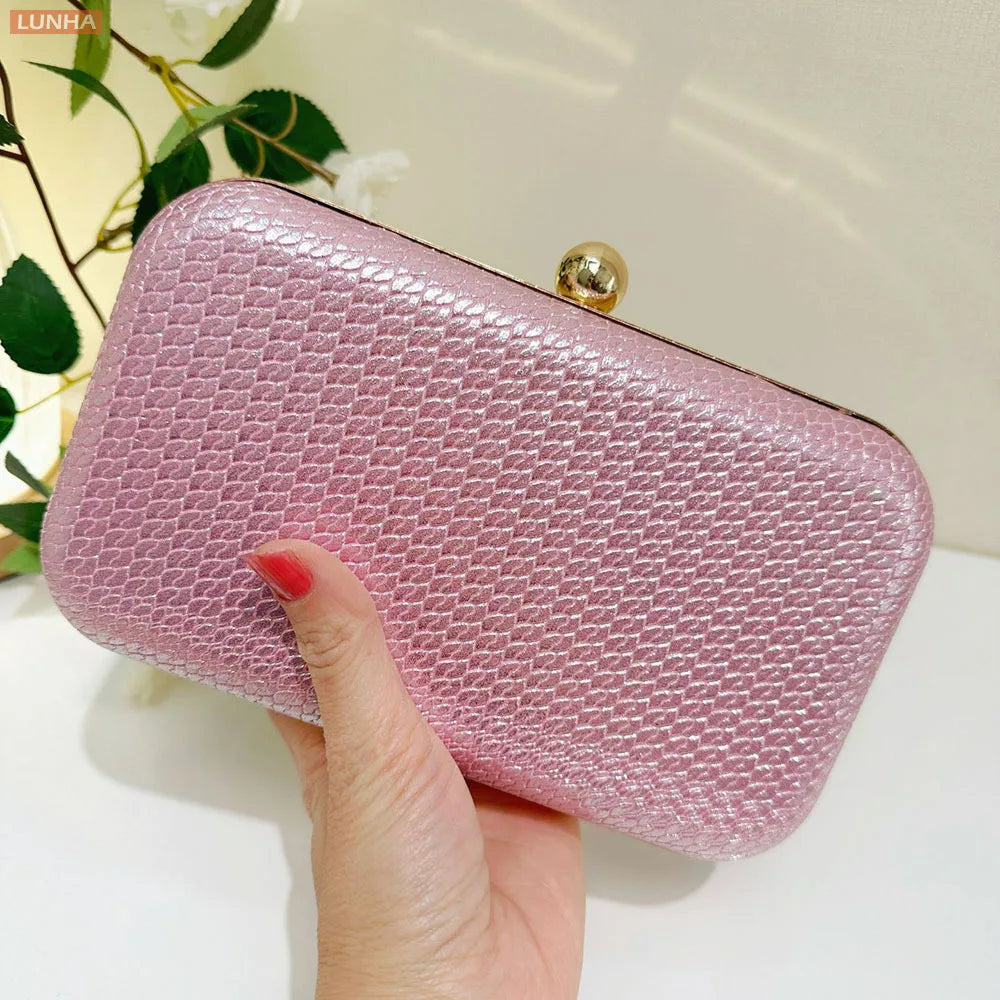 Evening Bags Vintage Metallic Box Bag Gold Silver Luxury Clutch Dinner Bag Hard Case Crossbody Purse for Party Wedding Gathering