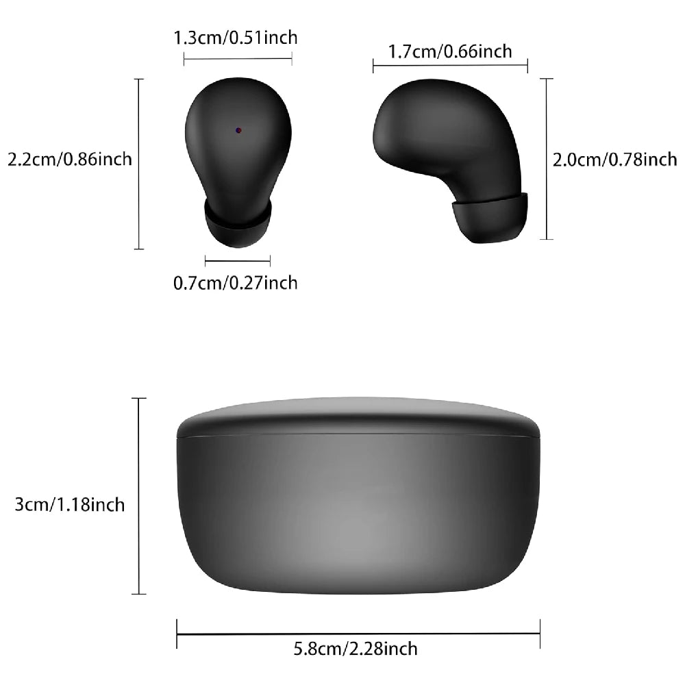 1Set Mini Invisible Sleep Wireless Earbuds True Wireless TWS Bluetooth 5.3 Earphones Comfort Side Sleep In-ear Headphones Touch