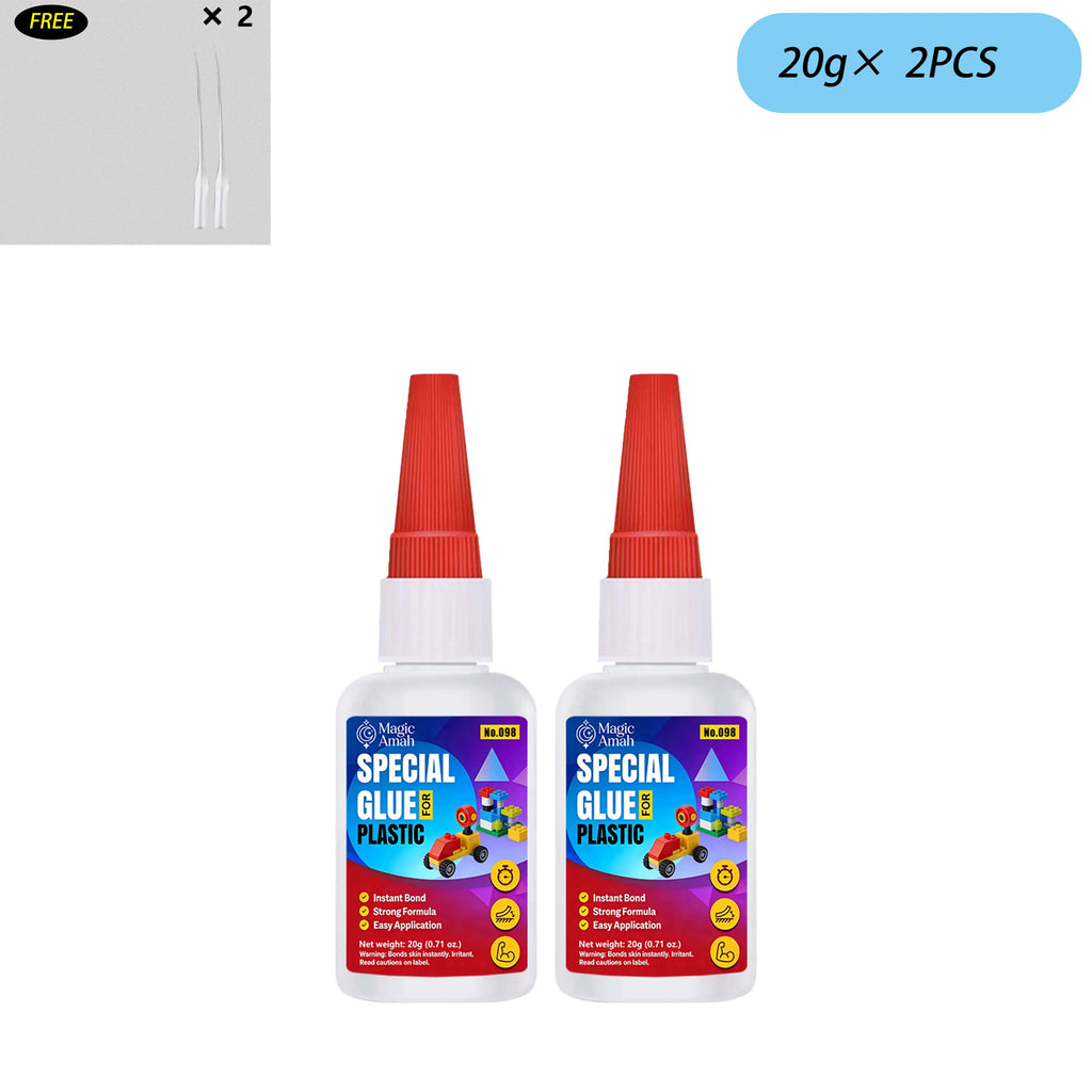 1-4Pcs Special Plastic Glue, Instant Bond Strong Adhesive for Toy Car, Glasses, Lego, DIY Crafts & Plastic Repairs