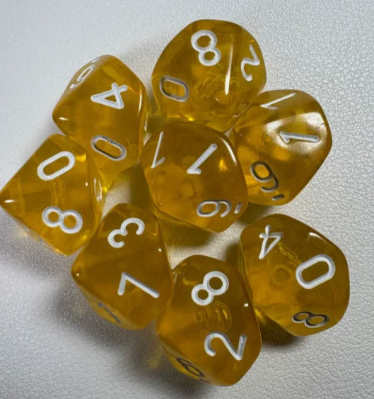7 Pieces/set of 10-sided Number Dice 1-10 Fun and Educational Board Game Multi-color Set