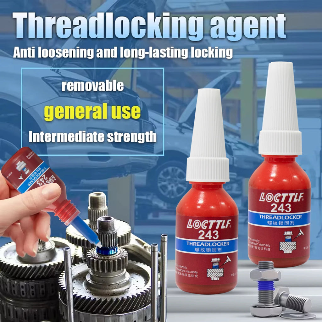 10ml  243 Screw Anaerobic Adhesive 243 Thread Locking Anti-loose Anti-slip sealing Anaerobic Glue Agent Anti-slip caulk sealers