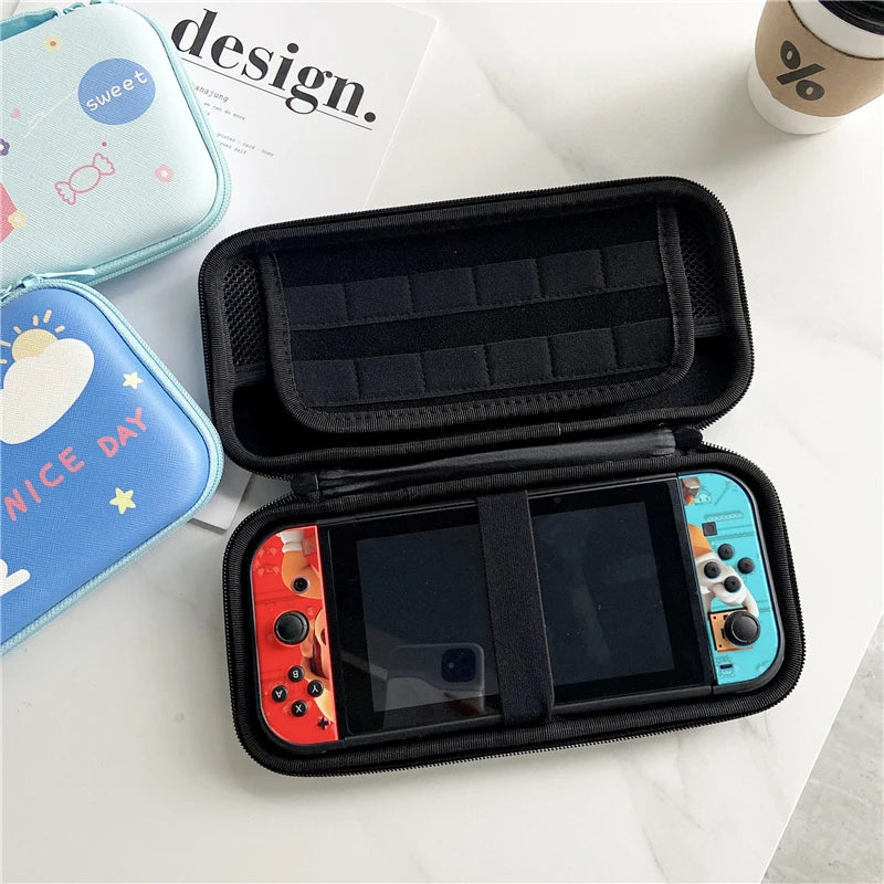 Cartoon Anime Storage Bag For Nintendo Switch Oled Game Console Case Travel Carrying Handbag JonCon Protective Cover Accessories