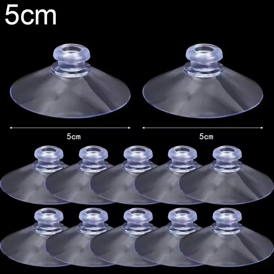 40/5Pcs Transparent Suction Cups Hook Strong Adhesive Sucker Holders Hanger Car Suction Pads Kitchen Bathroom Window Glass Decor