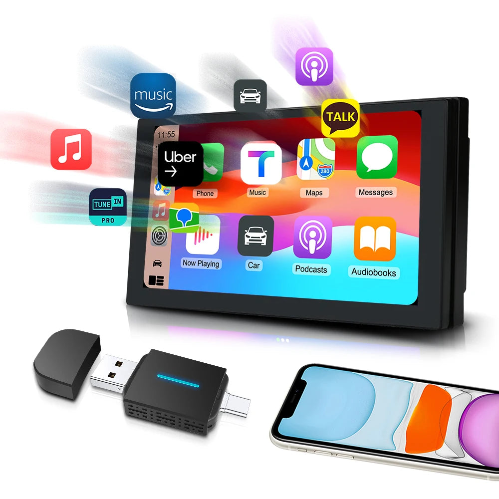 Android Auto Wireless Carplay Type-c USB Bluetooth Wifi Plug and Play 2In1 Dongle For Chevrolet Citroen Buick Cadillac Chery VW