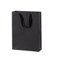 10pcs Black Vertical Paper Gift Bags Suitable for Party Gifts, Perfect for Wedding Guests, Supports Custom Logo