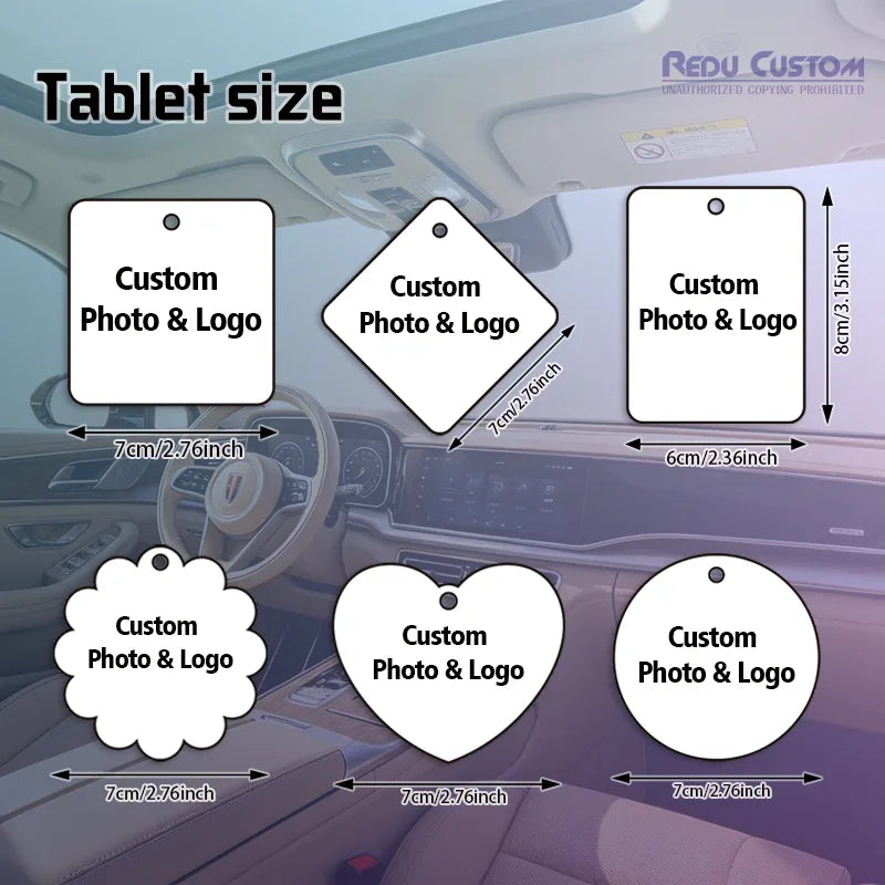 30pcs Custom Logo Long-Lasting Aroma Tablet Scented Card for Car And Home Fragrance Souvenir Gift