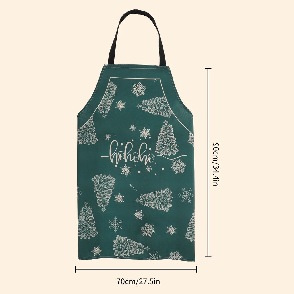 Christmas insulation seven piece set, heat-resistant oven gloves, hand clips, insulation pads, aprons, kitchen baking tools