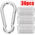 50/10Pcs Mini Carabiner Keychain Alluminum Alloy D Type Buckle Spring Snap Clip Hooks Keychain Carabiner for Keys Camping Tool