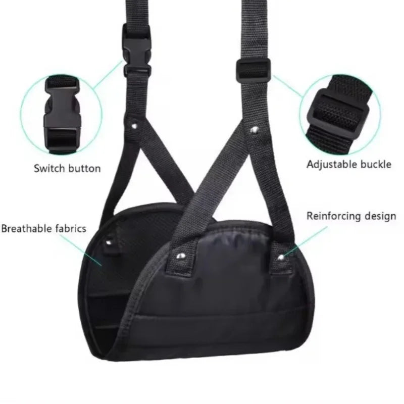 Portable Adjustable Leg Hammock with Comfortable Foot Support for Airplane Office and Car Travel Outdoor Furniture Use
