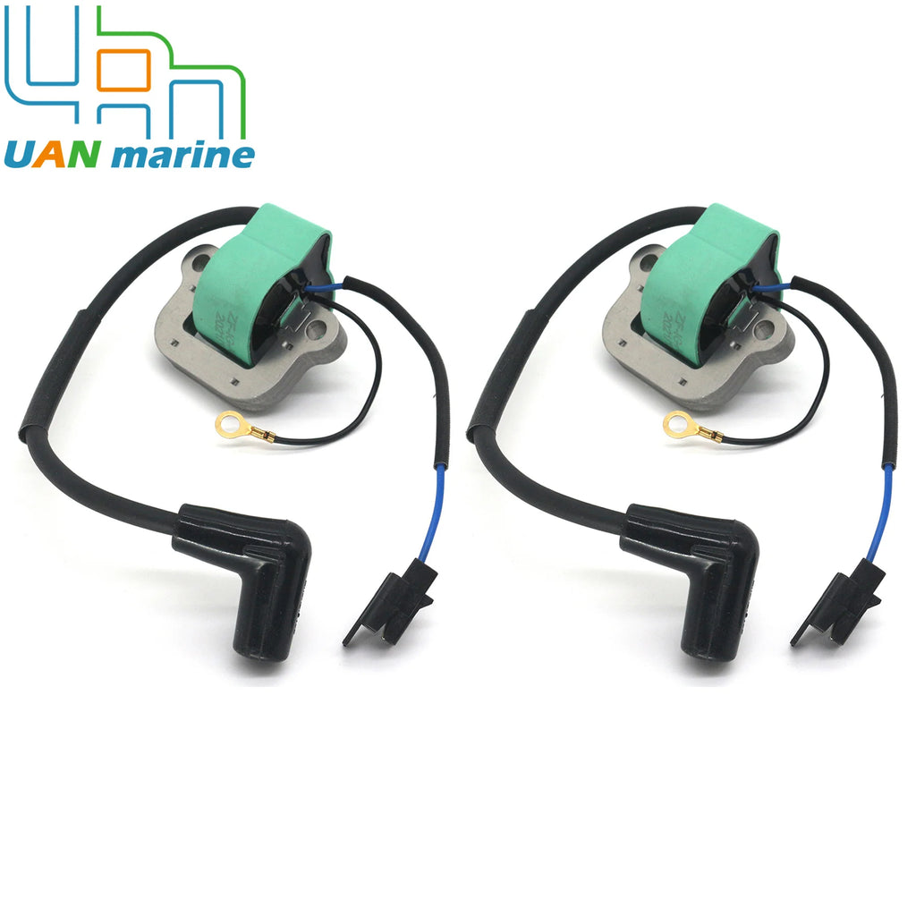 2PCS Ignition Coil Assembly For OMC Johnson Evinrude Outboards Engines Coil 502880 581407 0581407 18-5196