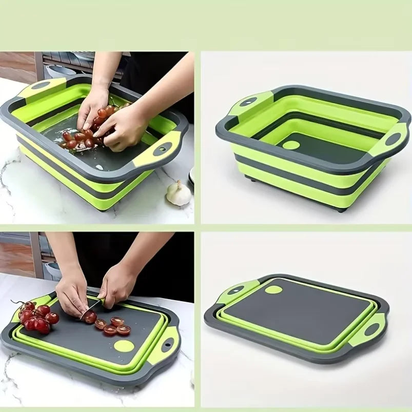 Portable Space Saving Basin with Built-in Sink and Storage Function - Perfect for Outdoor Camping Travel Home Folding Basin