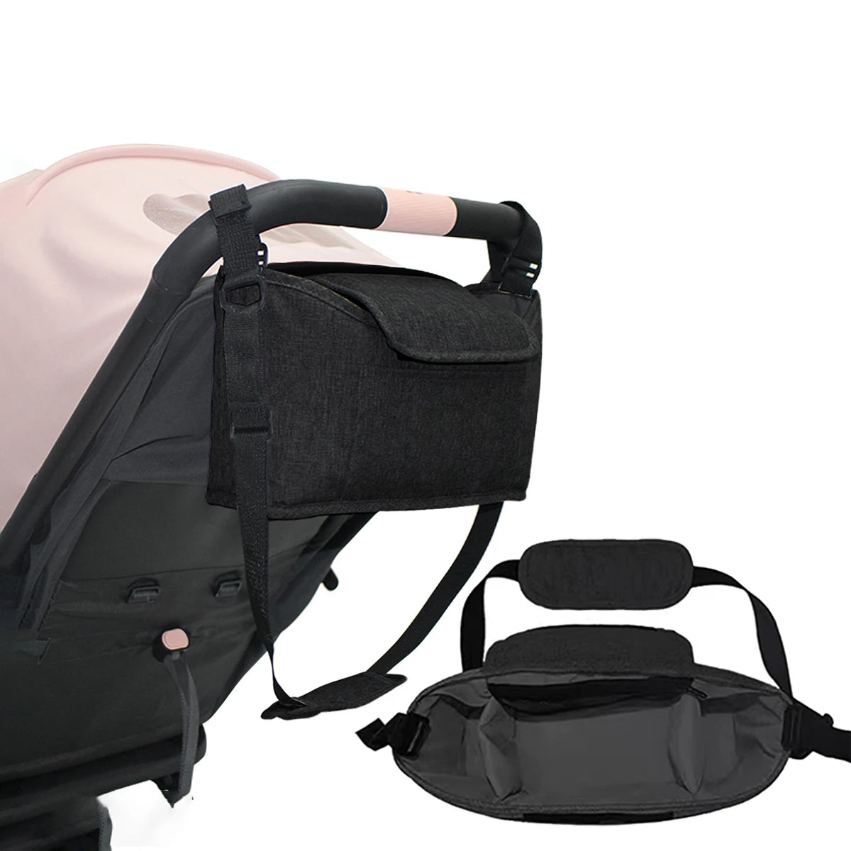 Baby Stroller Storage and Storage Bag, Multifunctional, Large Capacity Stroller Hanging Bag, Fashionable Single Shoulder Mommy B