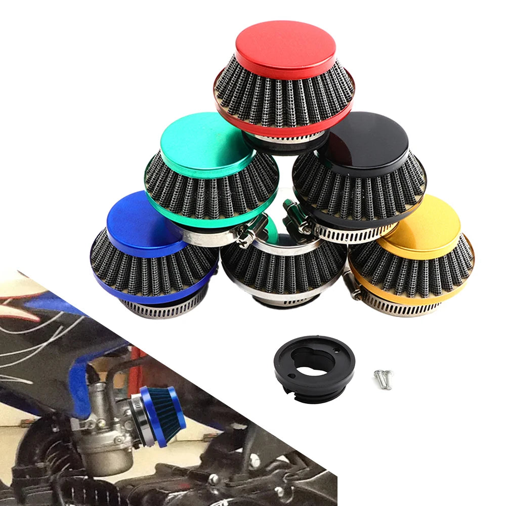 2-Stroke Pocket Bike Air Filter With Connector For 47cc 49cc Carburetor Mini Quad ATV Dirt Bike Go Kart